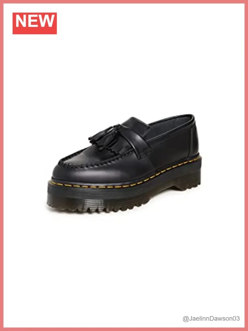 Leather Platform Loafers with Fringe Slip-On